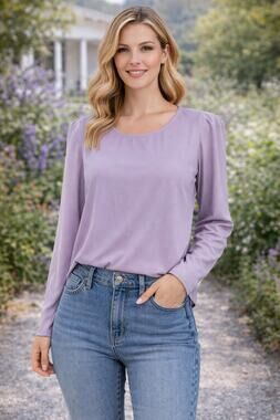 Pomander Place Lilac Blouse Tuckernuck Bedford Long Sleeve Pullover Pastel Large